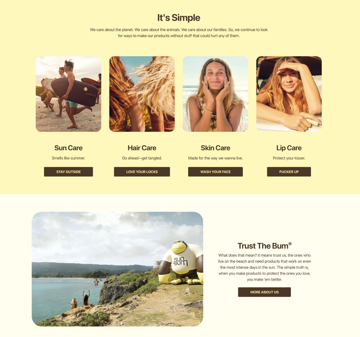 Screen shot of Sun Bum legacy theme