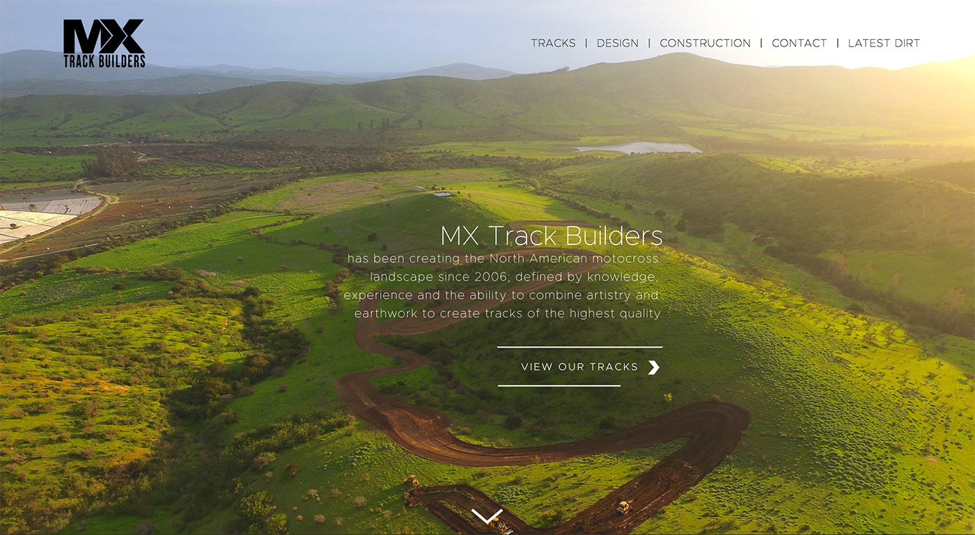 Screenshot of 2019 MX Trackbuilders website.